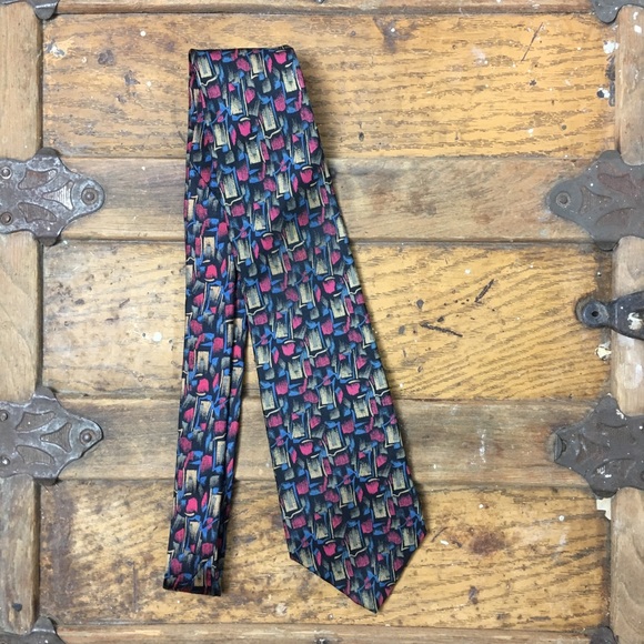 Givenchy Monsieur Multicolor Pattern Mens Tie - Picture 2 of 5